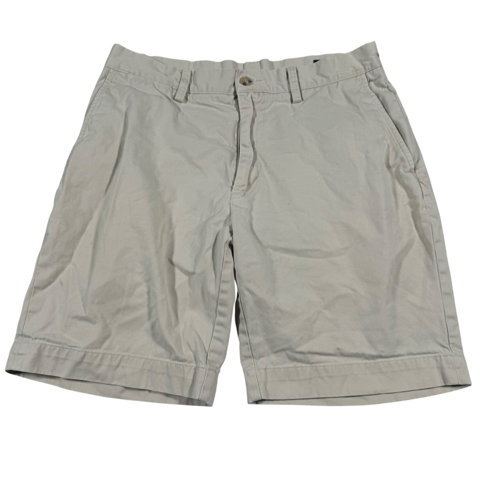 Polo Ralph Lauren Chino Shorts Mens 32 Tan Classic Fit 9 Inseam Cotton Khaki
